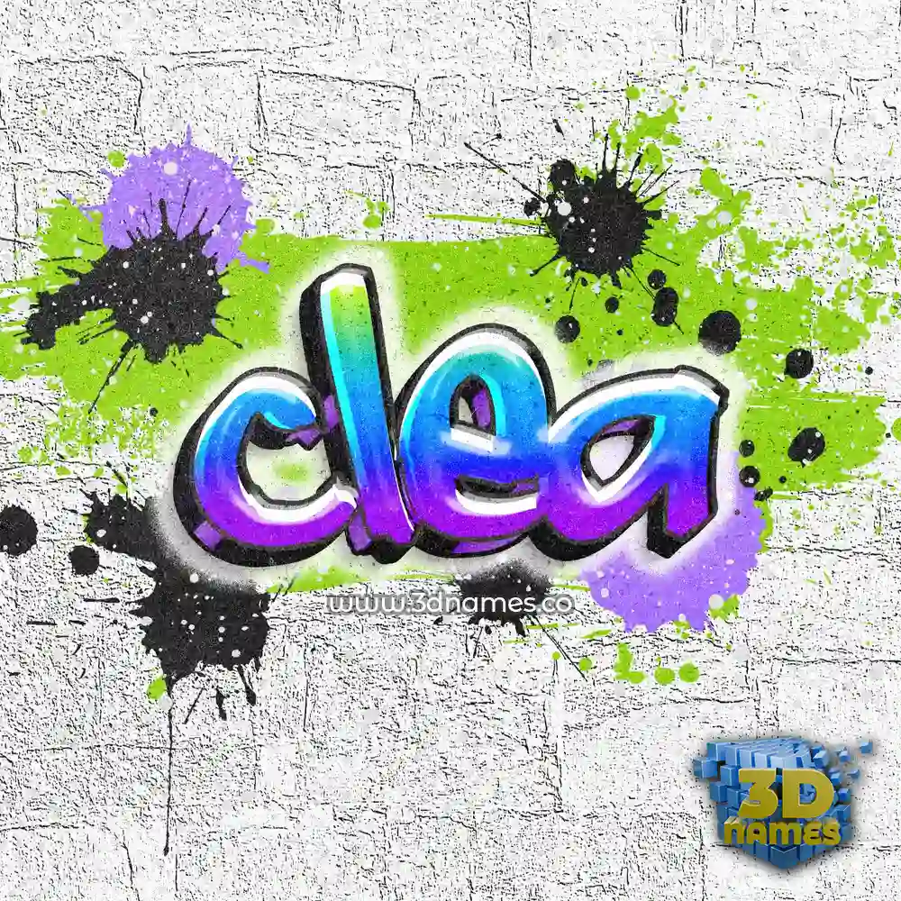 clea in Graffiti Grunge style - 3D name wallpaper