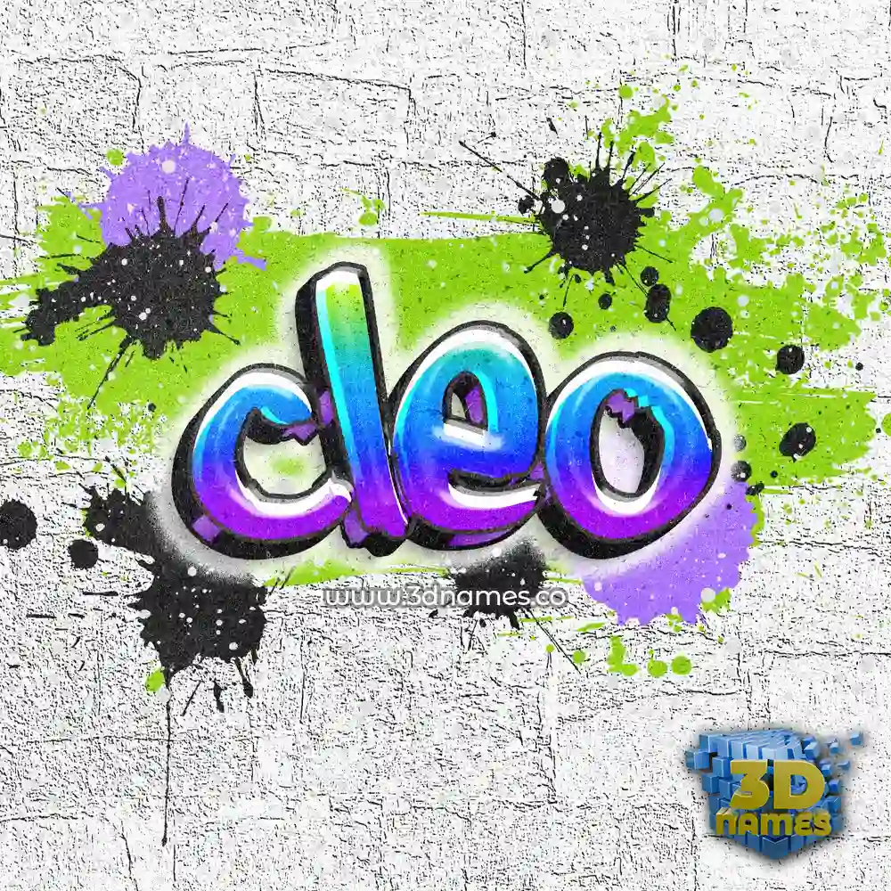 cleo in Graffiti Grunge style - 3D name wallpaper