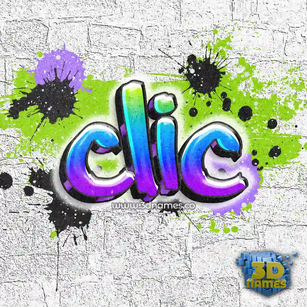 clic in Graffiti Grunge style - 3D name wallpaper