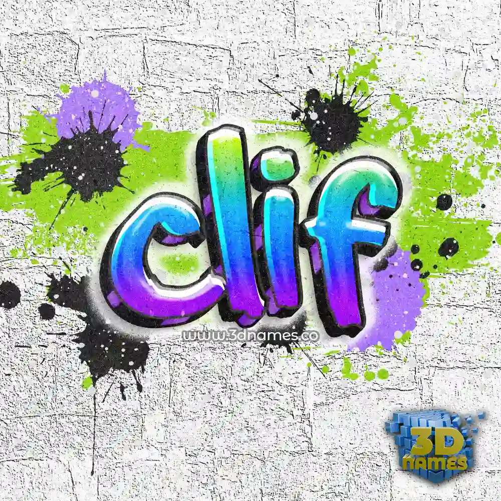 clif in Graffiti Grunge style - 3D name wallpaper