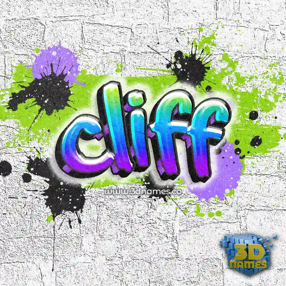 cliff in Graffiti Grunge style - 3D name wallpaper