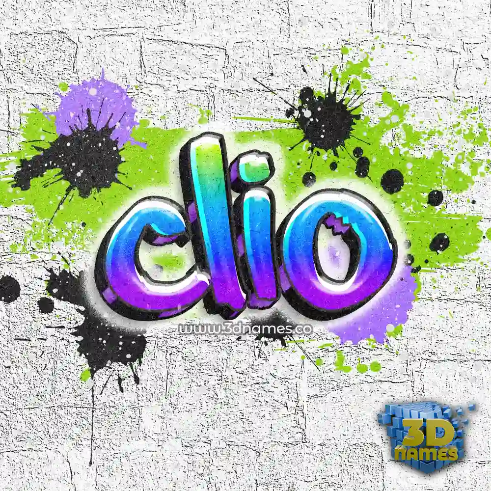 clio in Graffiti Grunge style - 3D name wallpaper