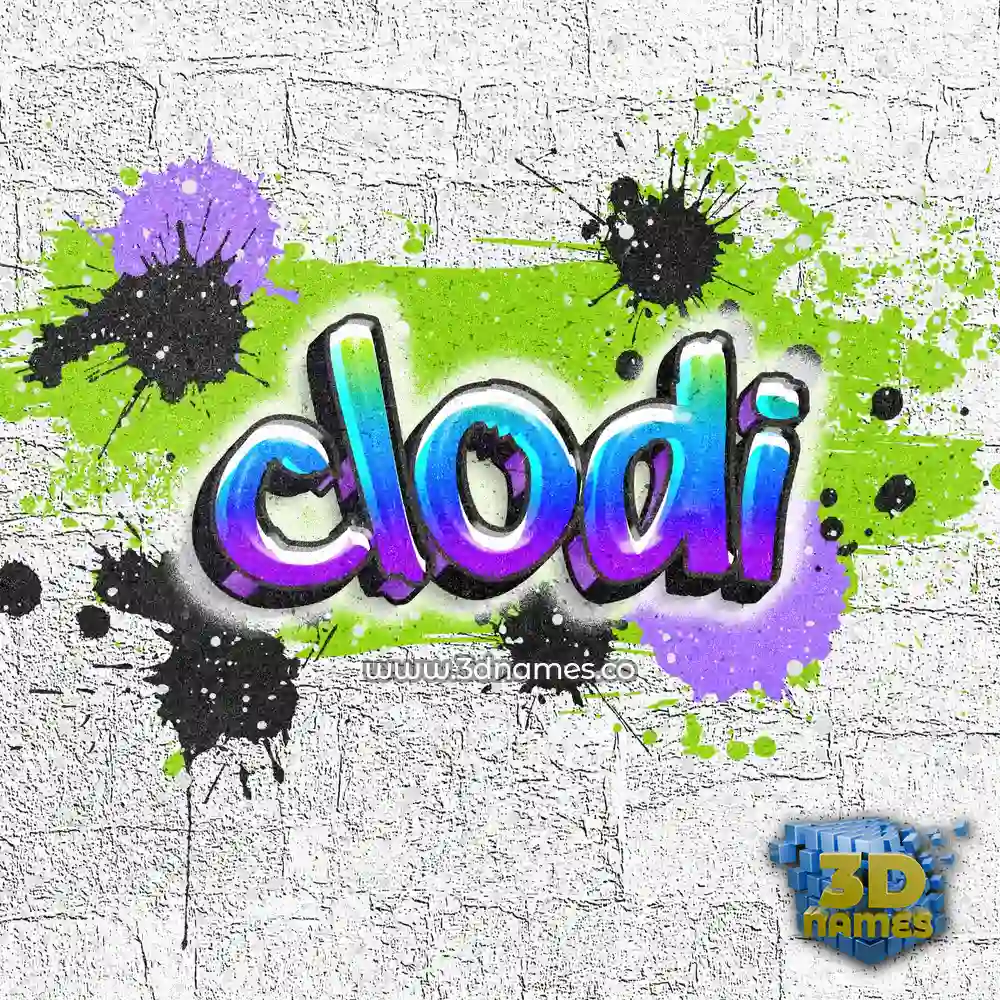 clodi in Graffiti Grunge style - 3D name wallpaper