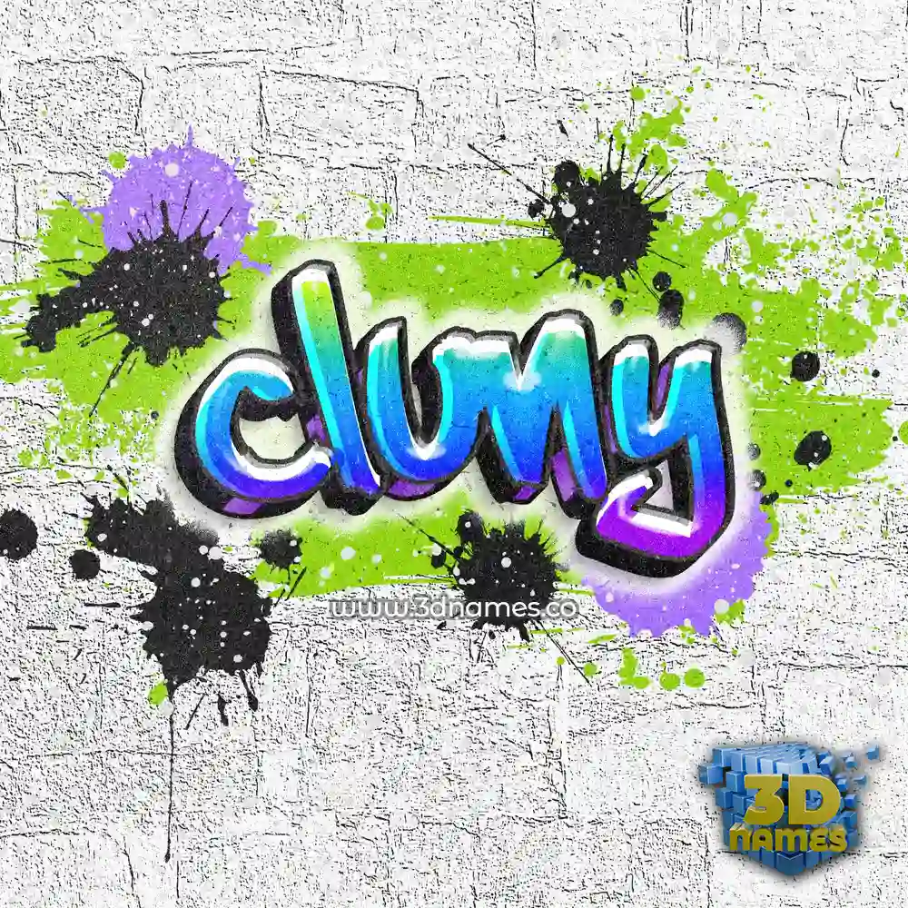 cluny in Graffiti Grunge style - 3D name wallpaper