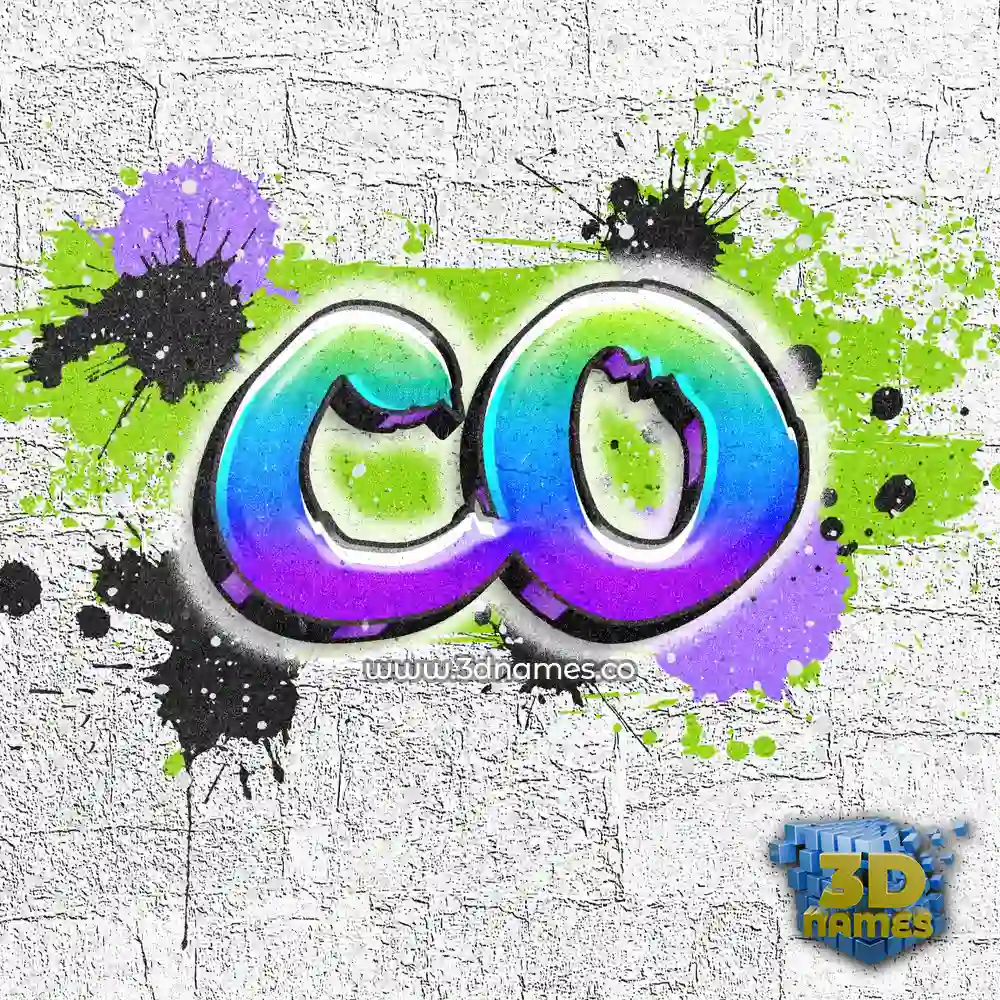 co in Graffiti Grunge style - 3D name wallpaper