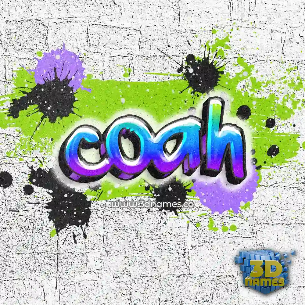 coah in Graffiti Grunge style - 3D name wallpaper