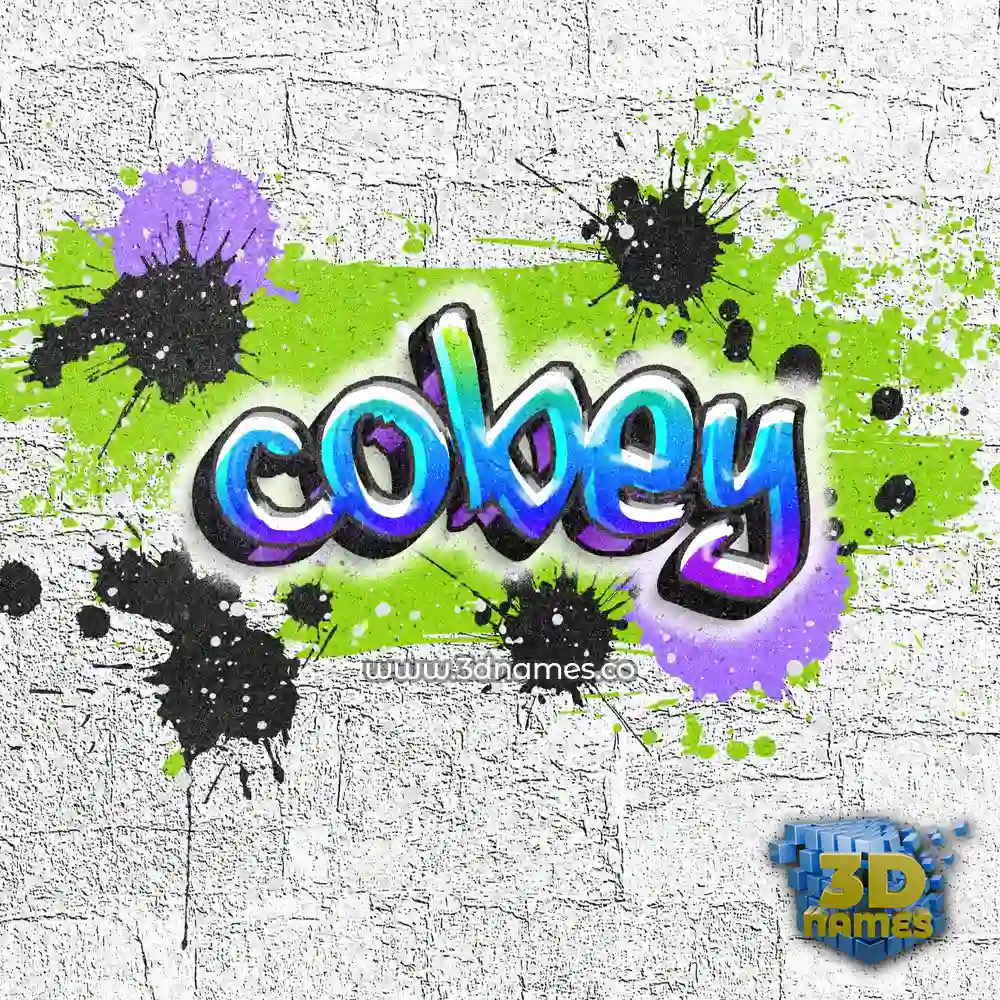 cobey in Graffiti Grunge style - 3D name wallpaper