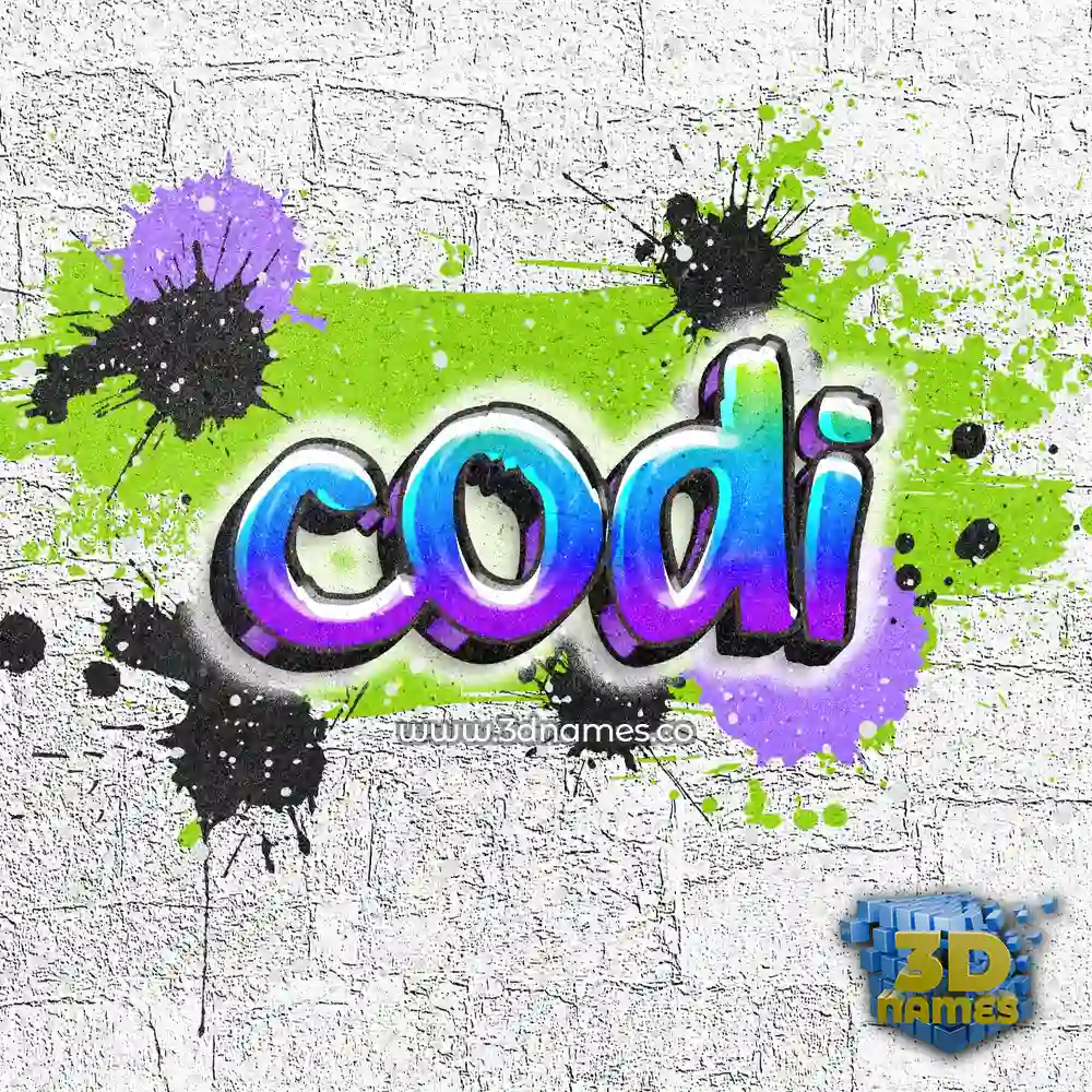 codi in Graffiti Grunge style - 3D name wallpaper