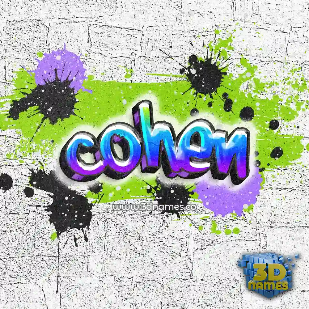 cohen in Graffiti Grunge style - 3D name wallpaper