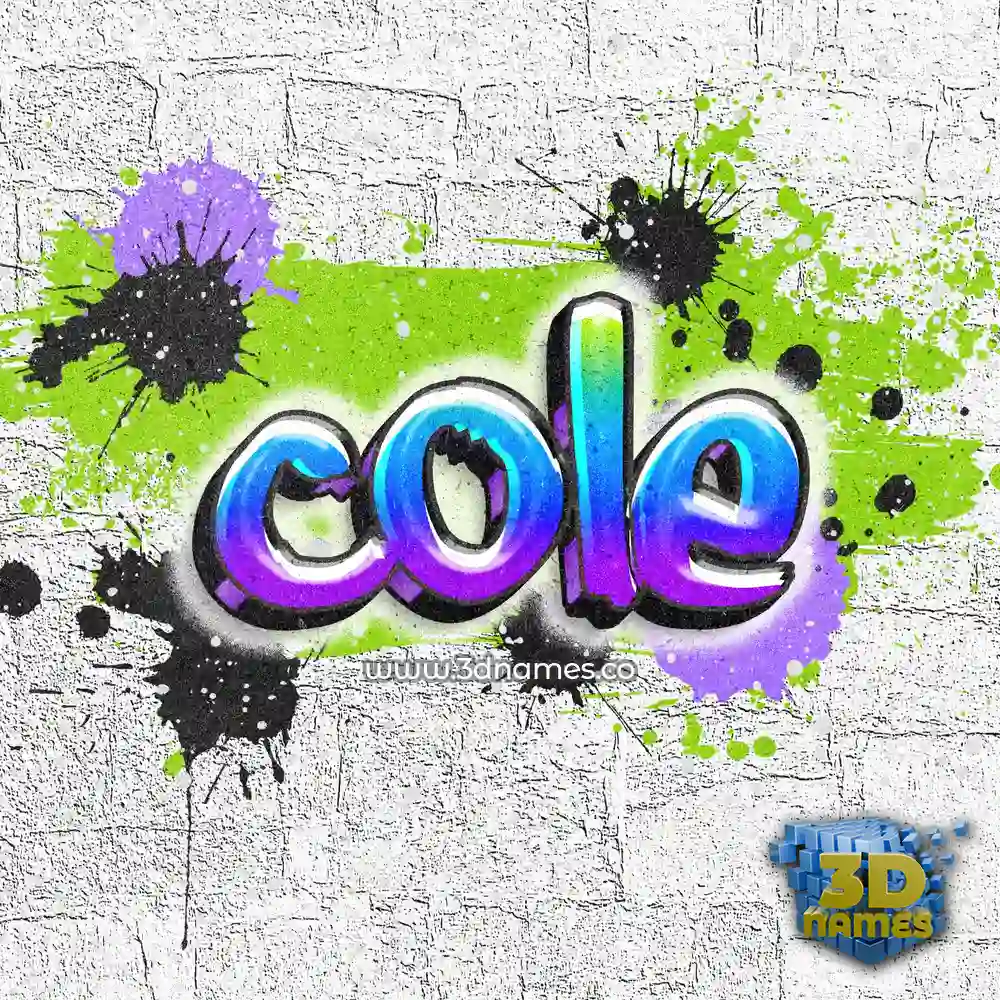 cole in Graffiti Grunge style - 3D name wallpaper
