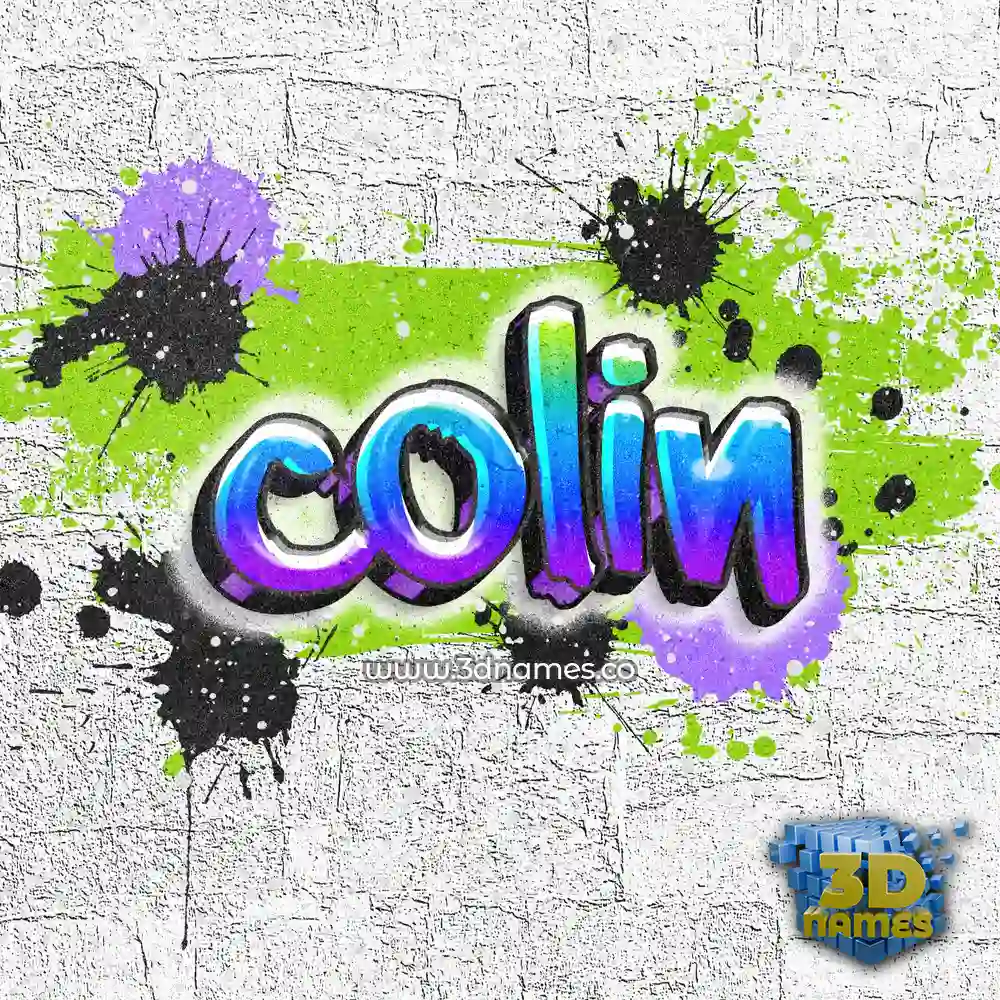 colin in Graffiti Grunge style - 3D name wallpaper
