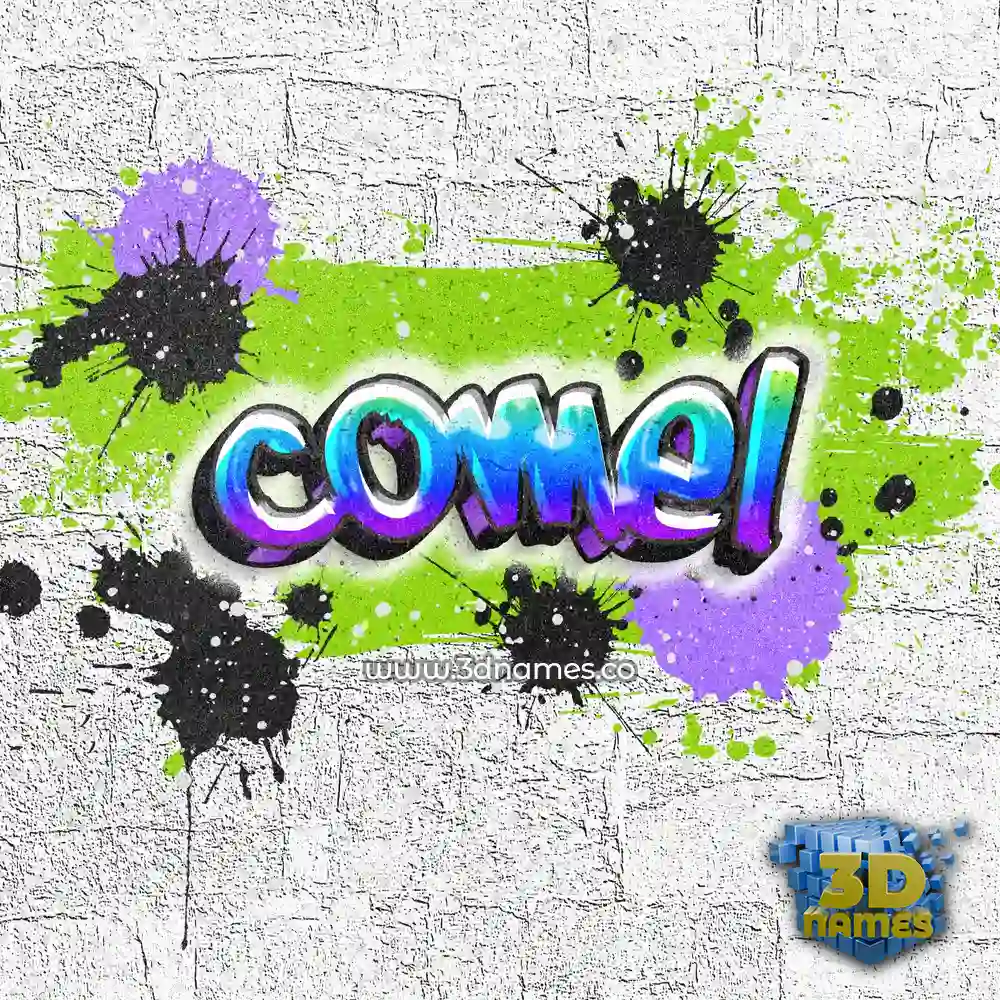 comel in Graffiti Grunge style - 3D name wallpaper