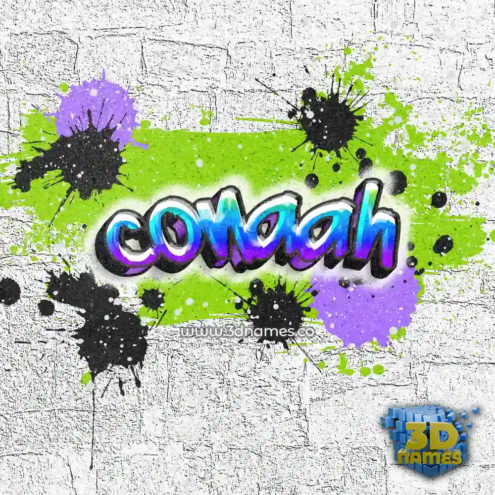 conaah in Graffiti Grunge style - 3D name wallpaper
