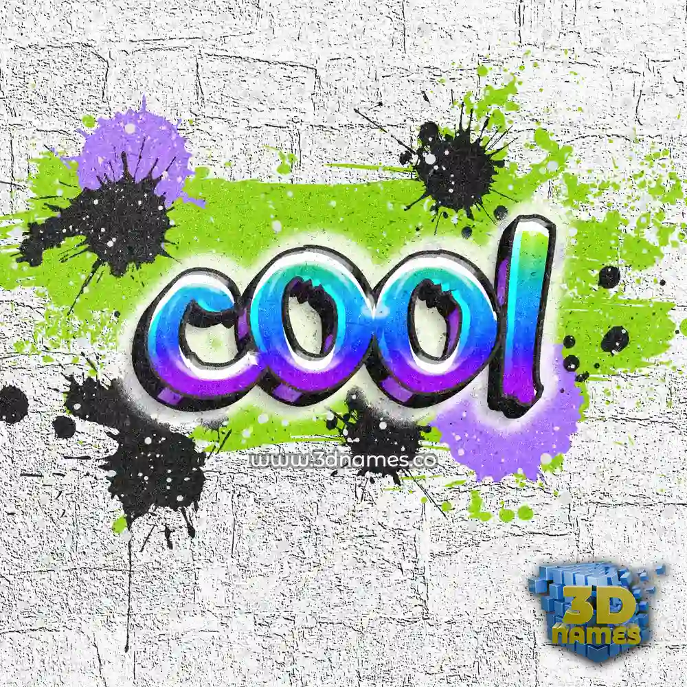 cool in Graffiti Grunge style - 3D name wallpaper