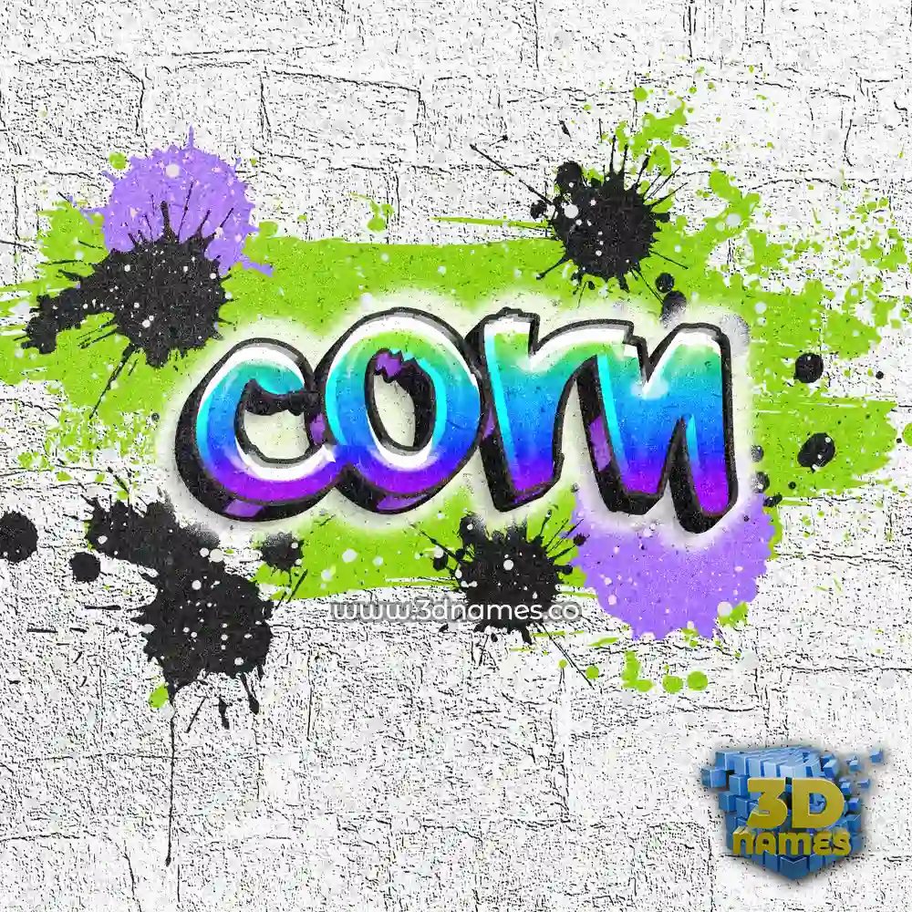 corn in Graffiti Grunge style - 3D name wallpaper