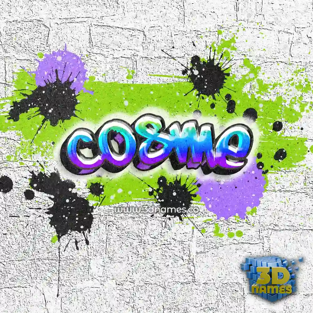 cosme in Graffiti Grunge style - 3D name wallpaper