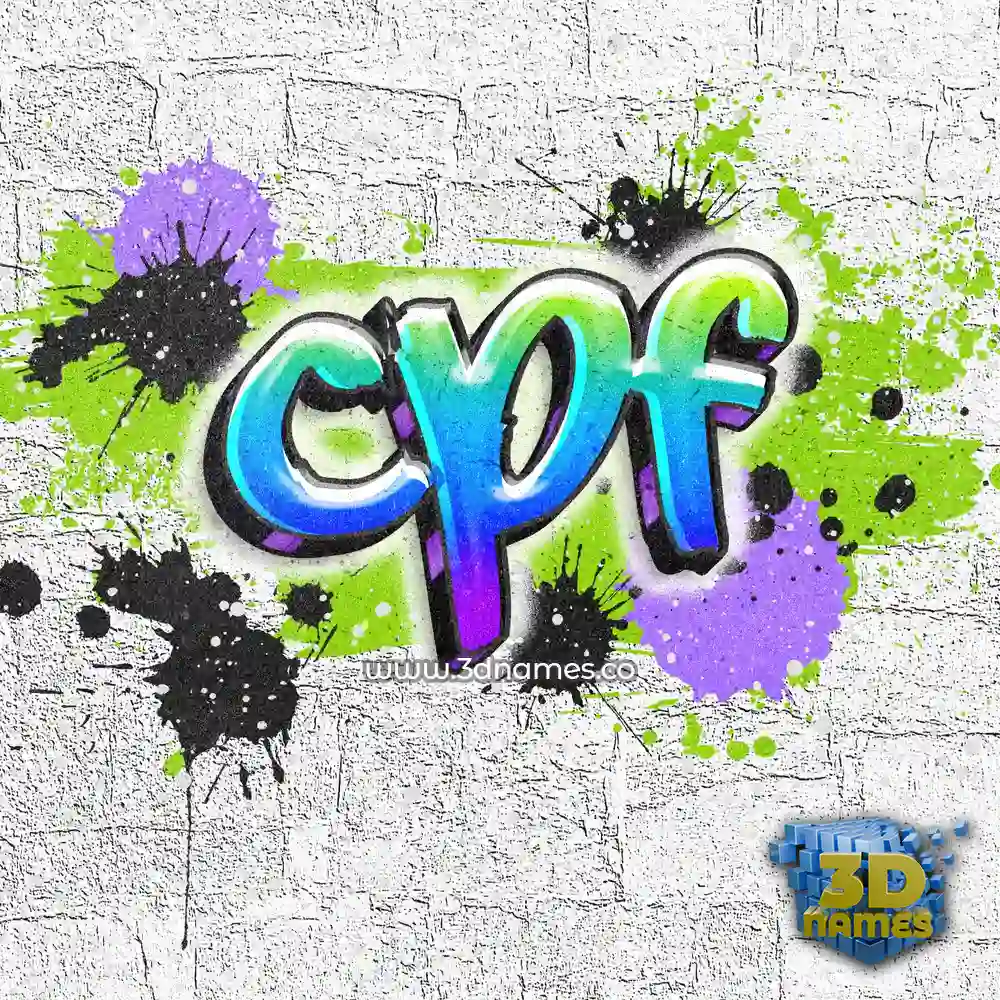 cpf in Graffiti Grunge style - 3D name wallpaper