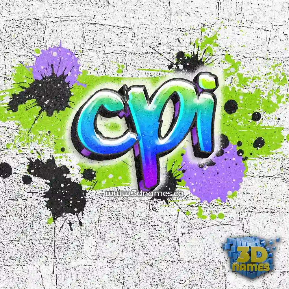 cpi in Graffiti Grunge style - 3D name wallpaper