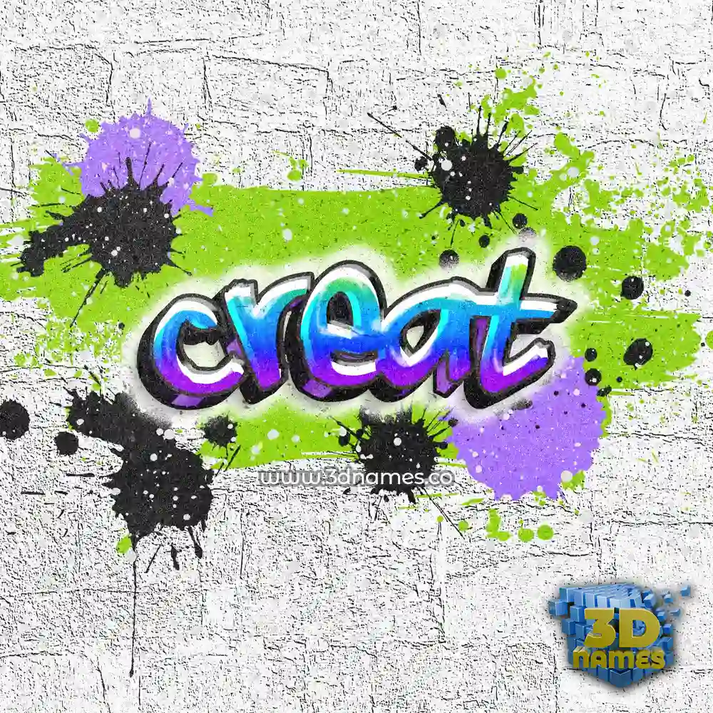 creat in Graffiti Grunge style - 3D name wallpaper
