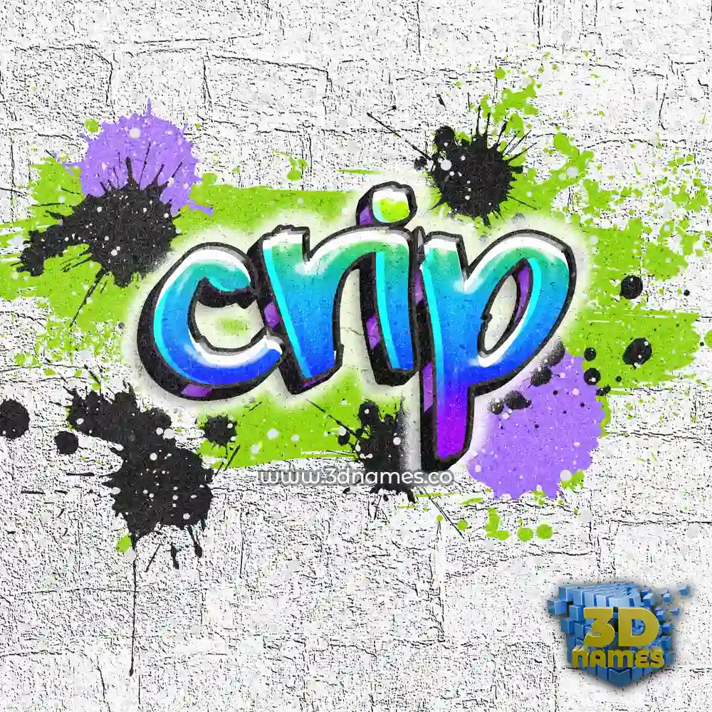 crip in Graffiti Grunge style - 3D name wallpaper