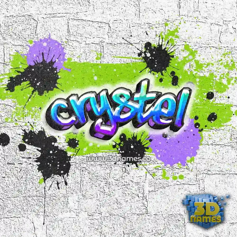 crystel in Graffiti Grunge style - 3D name wallpaper