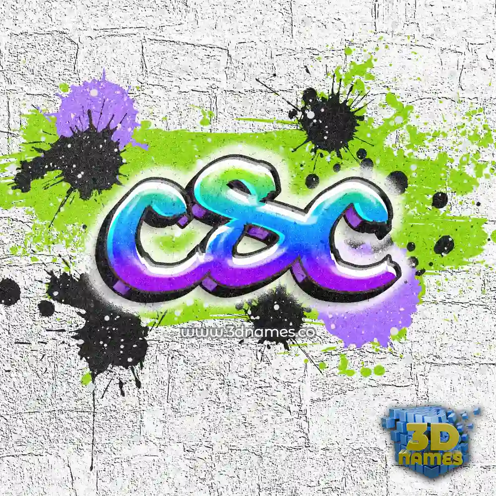 csc in Graffiti Grunge style - 3D name wallpaper