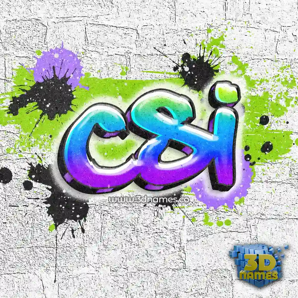 csi in Graffiti Grunge style - 3D name wallpaper