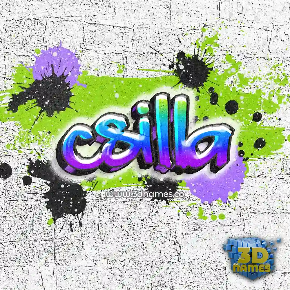 csilla in Graffiti Grunge style - 3D name wallpaper