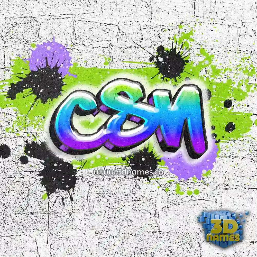 csn in Graffiti Grunge style - 3D name wallpaper