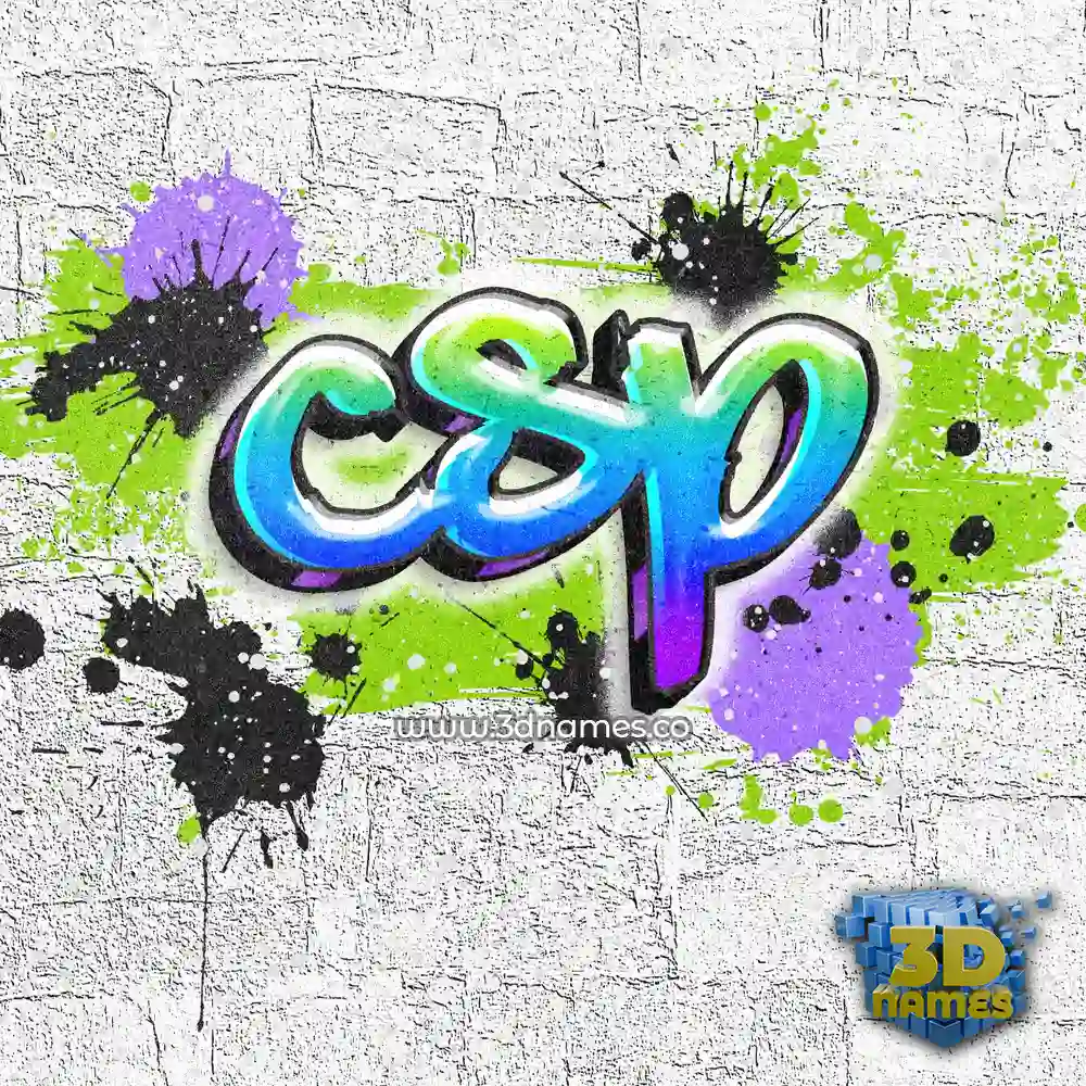 csp in Graffiti Grunge style - 3D name wallpaper