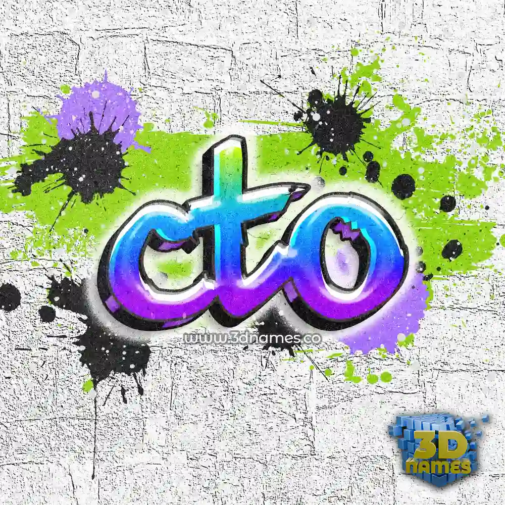 cto in Graffiti Grunge style - 3D name wallpaper