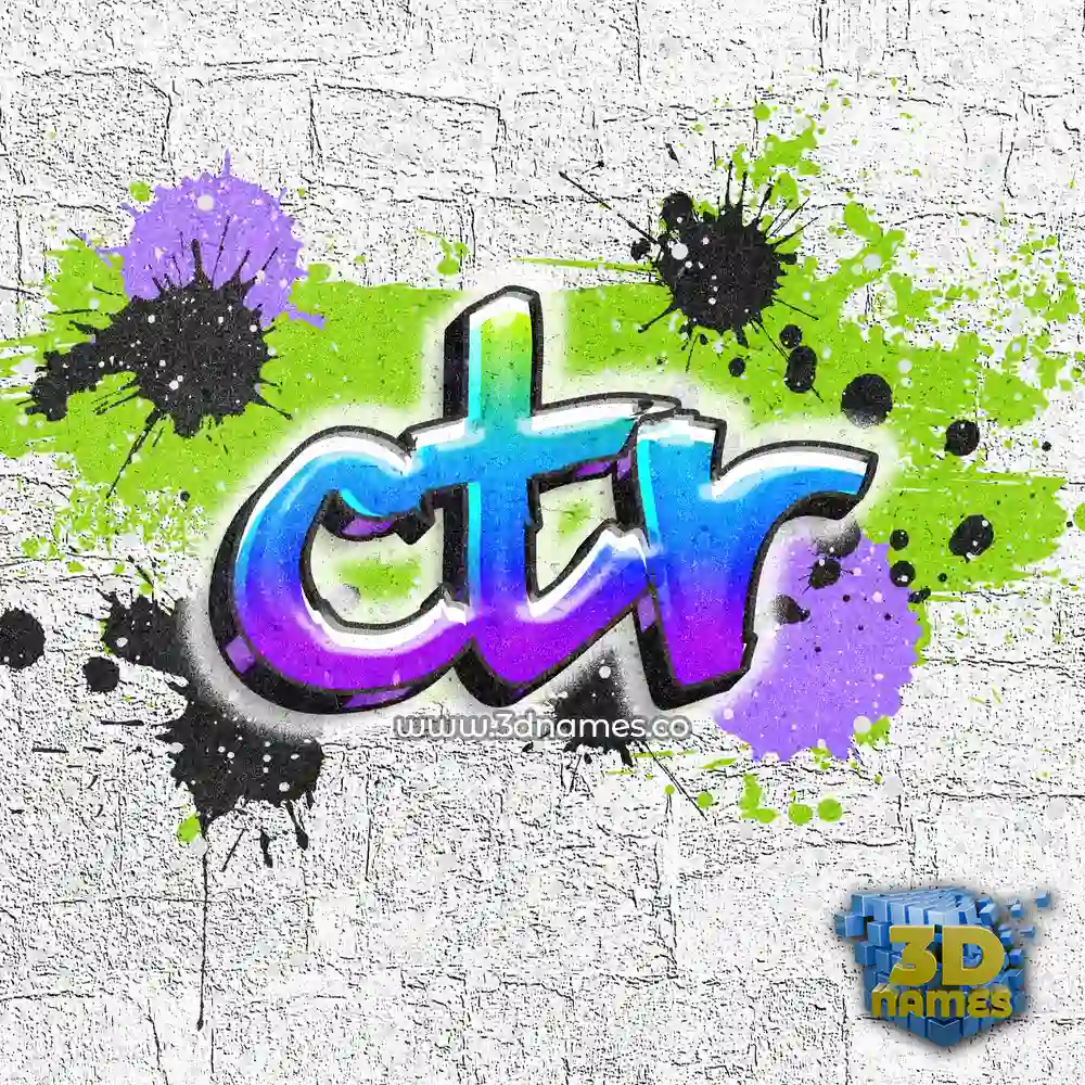 ctr in Graffiti Grunge style - 3D name wallpaper
