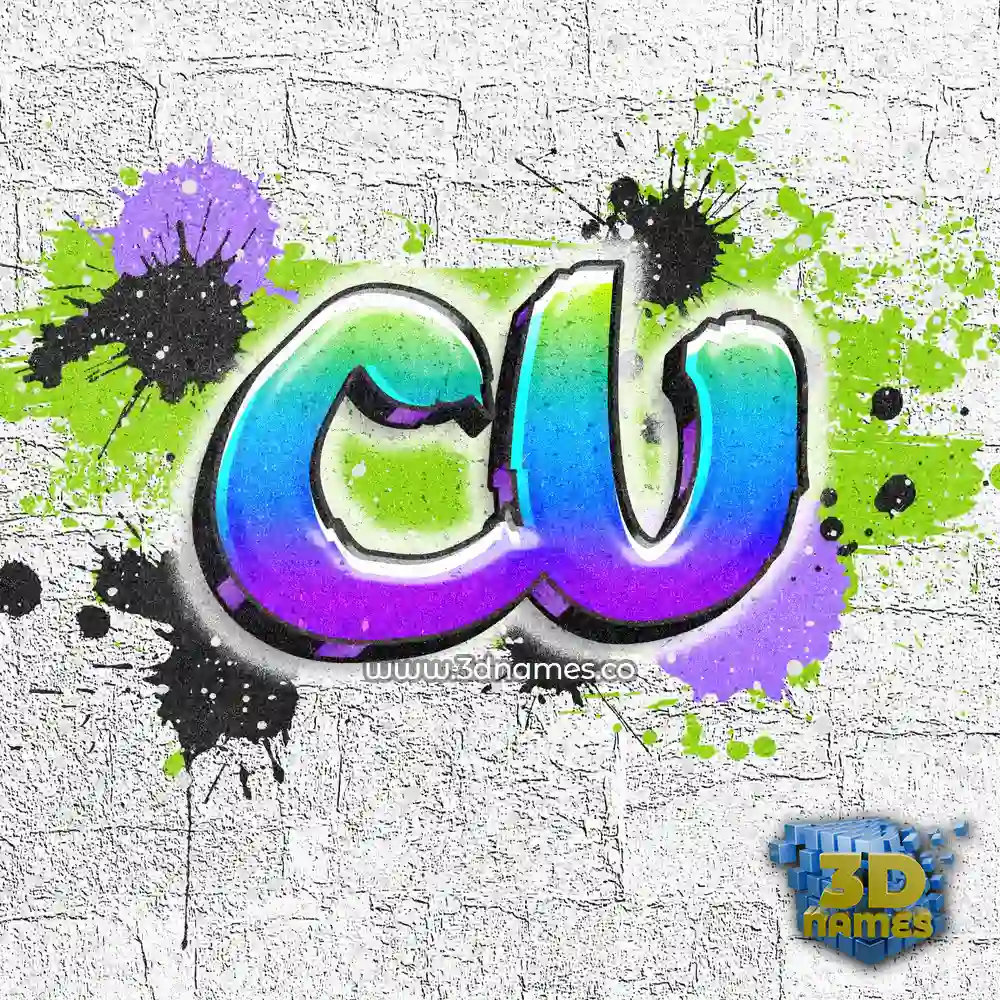 cu in Graffiti Grunge style - 3D name wallpaper