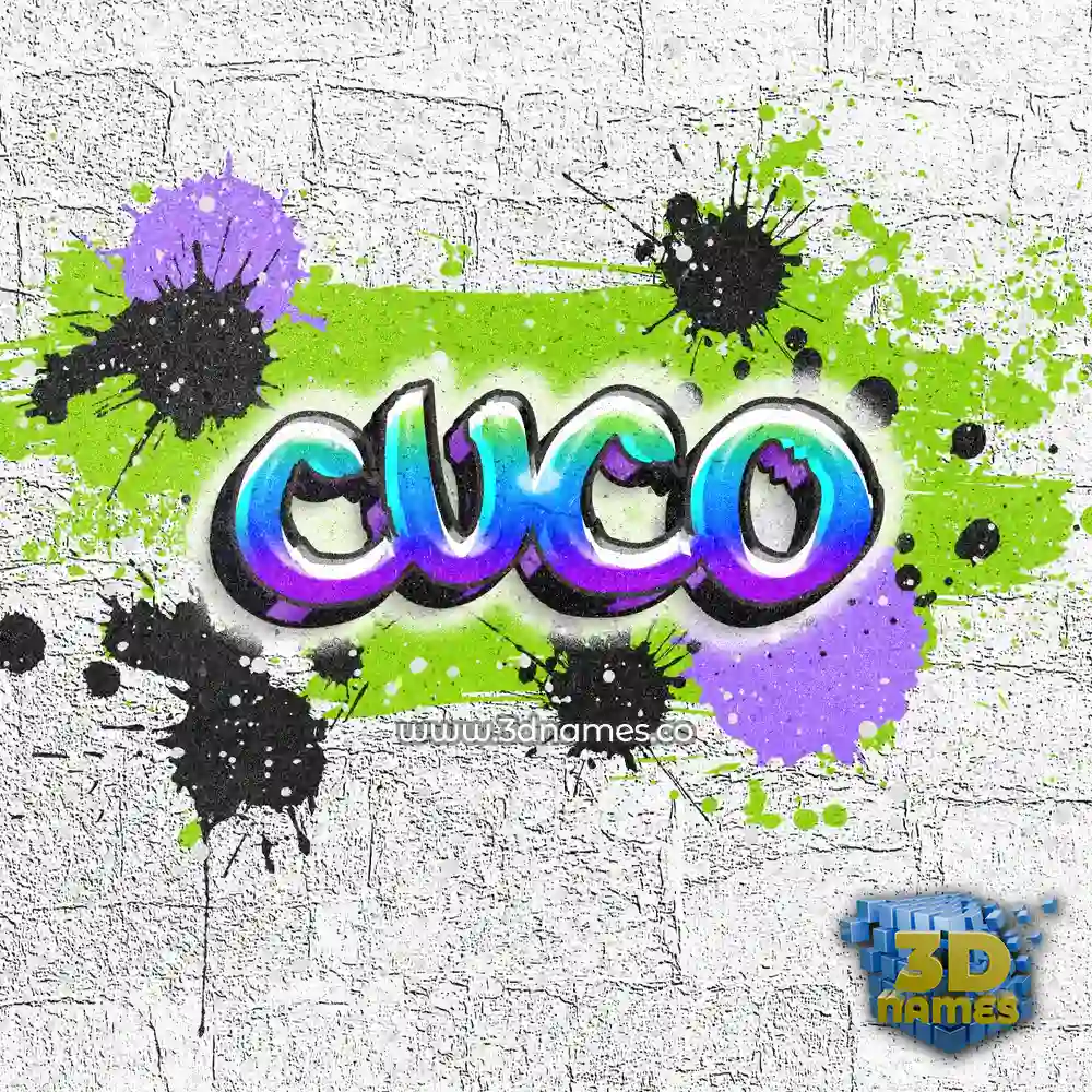 cuco in Graffiti Grunge style - 3D name wallpaper