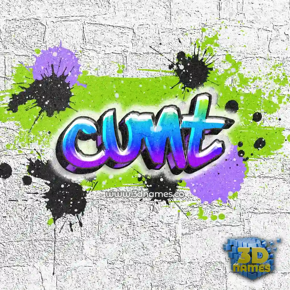 cunt in Graffiti Grunge style - 3D name wallpaper