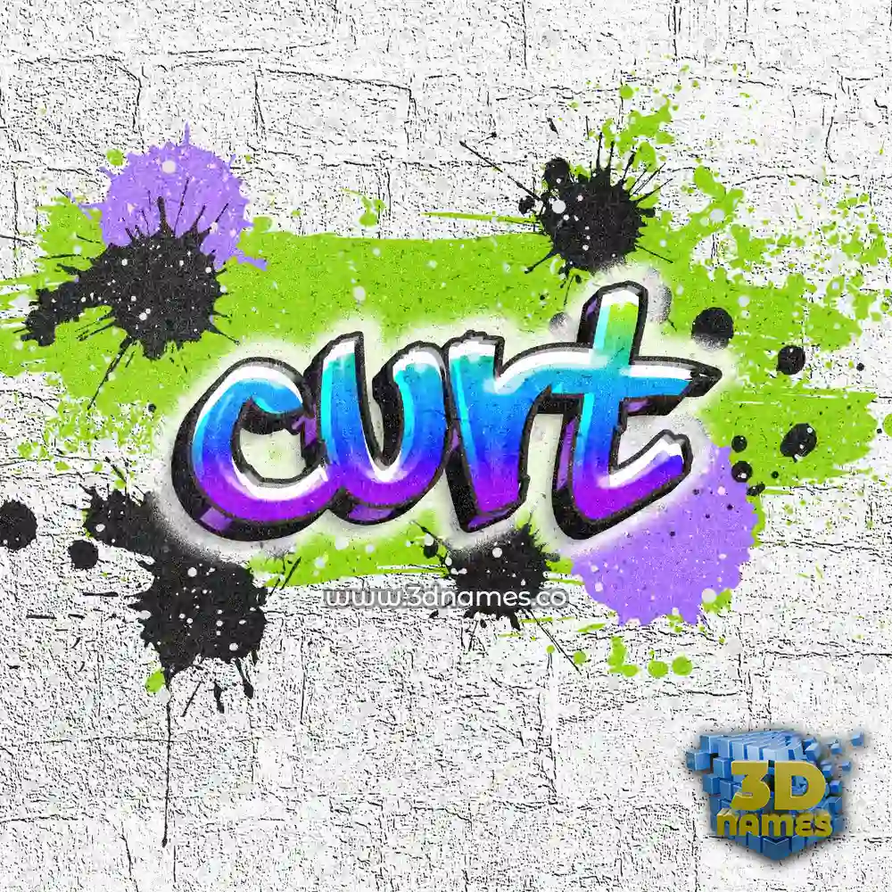 curt in Graffiti Grunge style - 3D name wallpaper