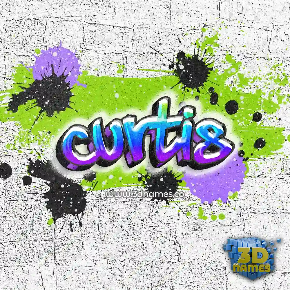 curtis in Graffiti Grunge style - 3D name wallpaper
