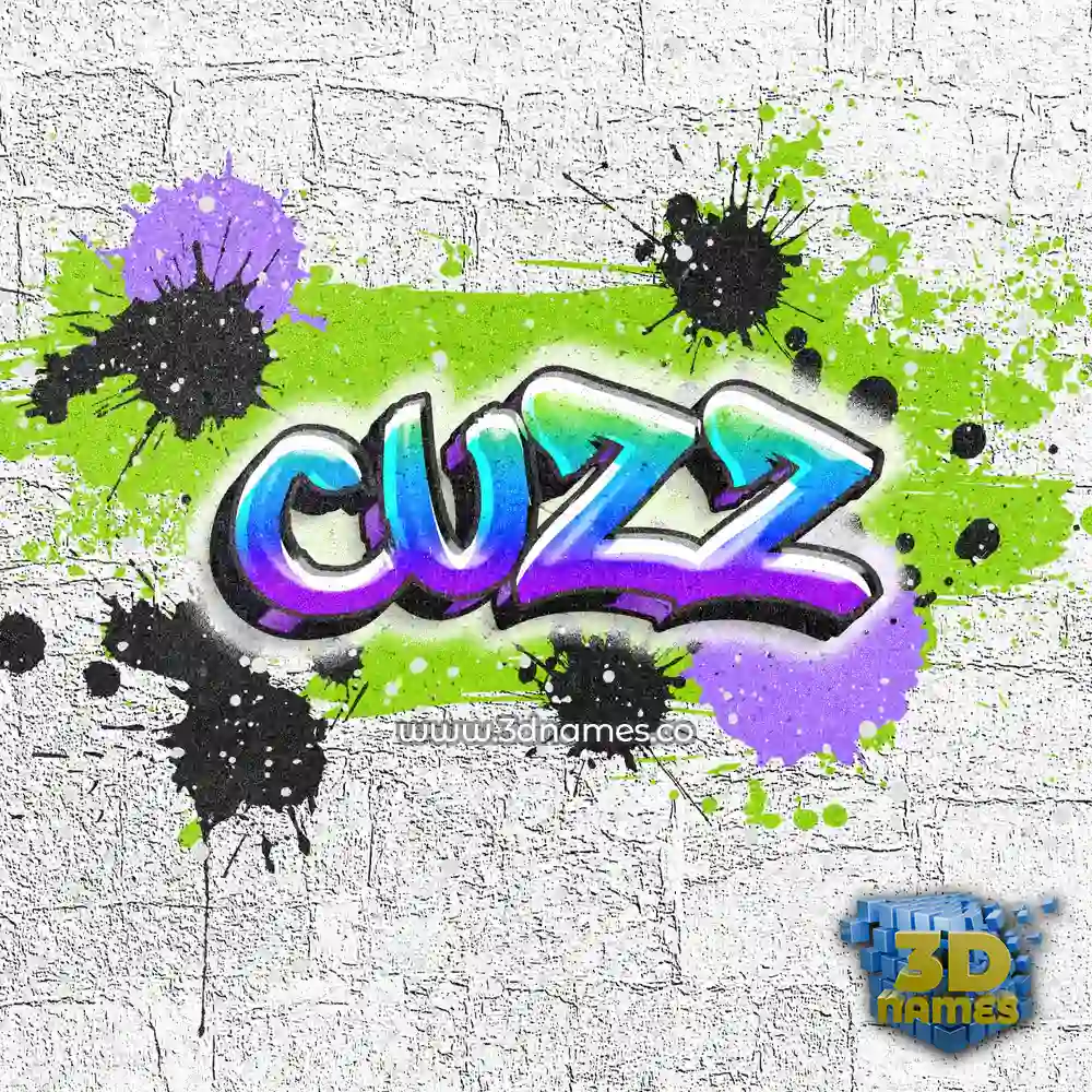 cuzz in Graffiti Grunge style - 3D name wallpaper