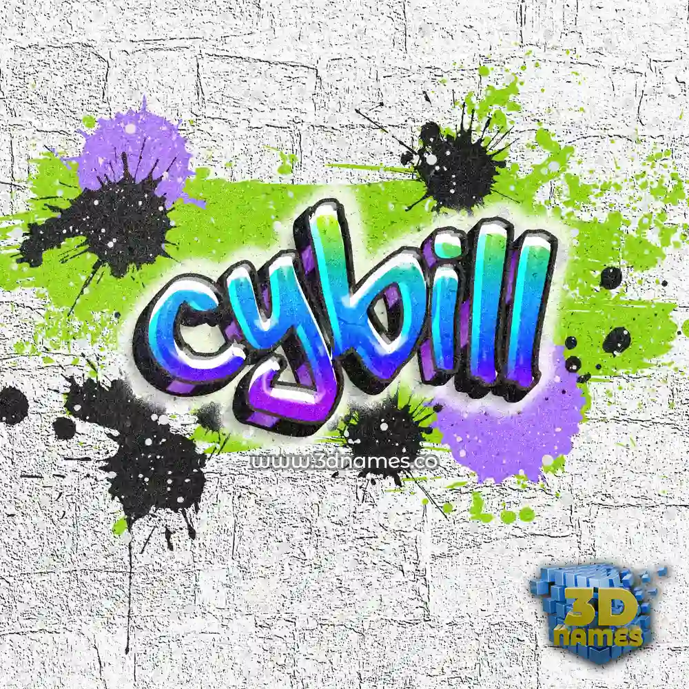 cybill in Graffiti Grunge style - 3D name wallpaper