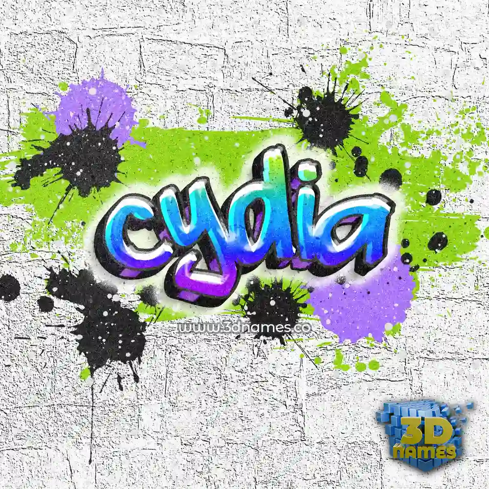 cydia in Graffiti Grunge style - 3D name wallpaper