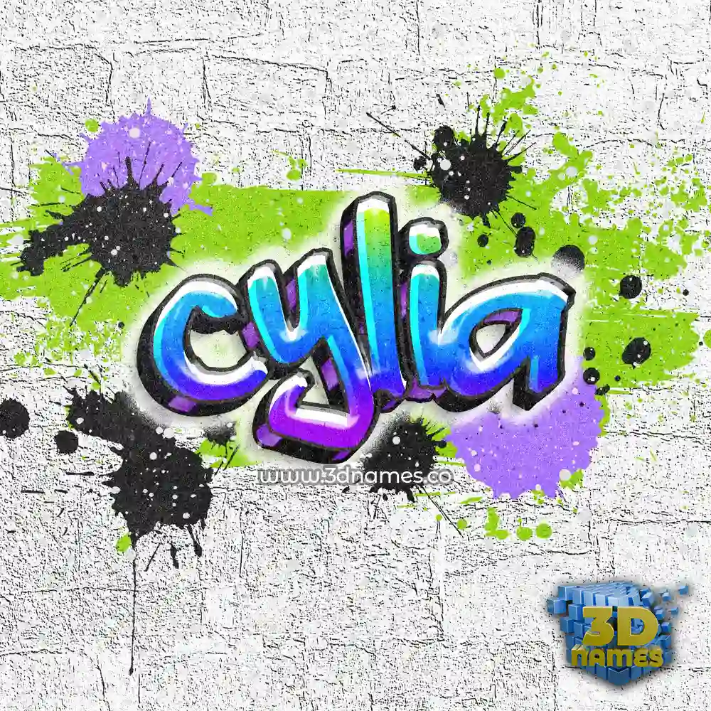 cylia in Graffiti Grunge style - 3D name wallpaper