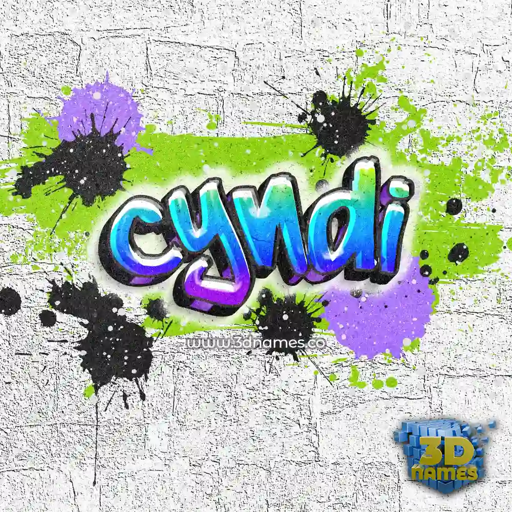 cyndi in Graffiti Grunge style - 3D name wallpaper