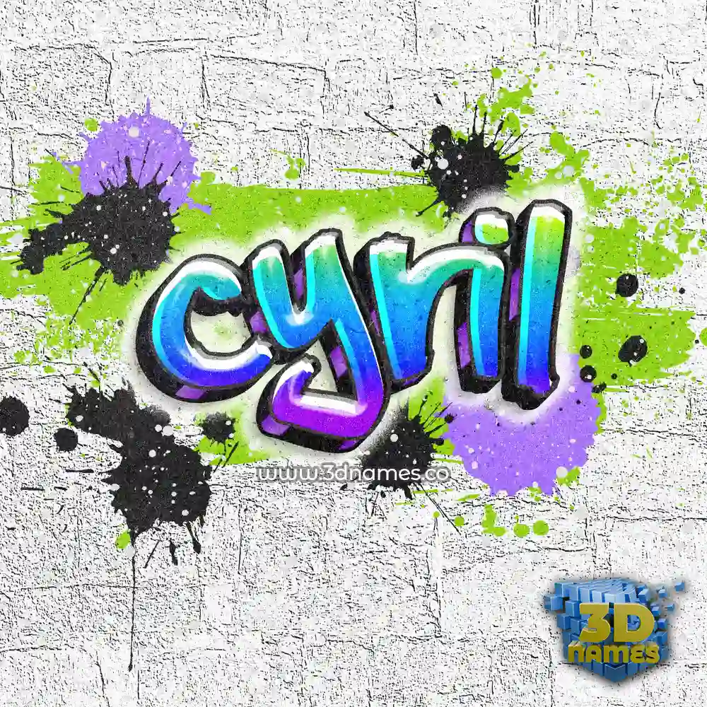 cyril in Graffiti Grunge style - 3D name wallpaper