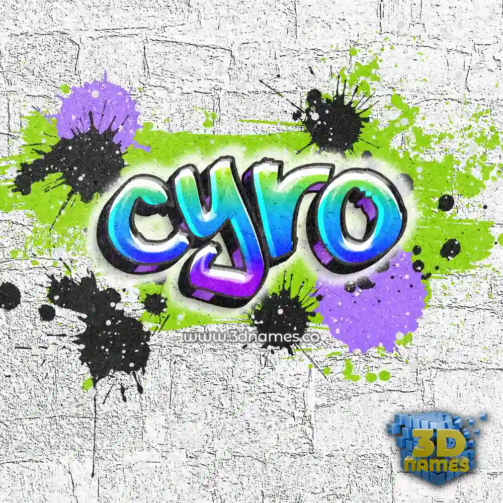cyro in Graffiti Grunge style - 3D name wallpaper