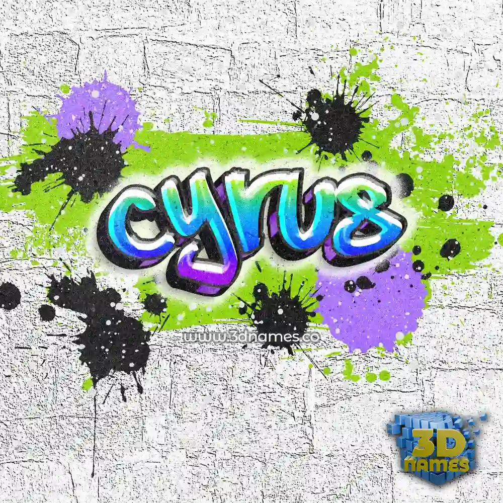 cyrus in Graffiti Grunge style - 3D name wallpaper