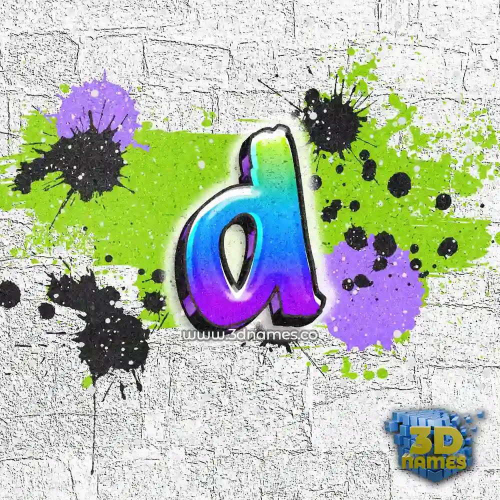d in Graffiti Grunge style - 3D name wallpaper