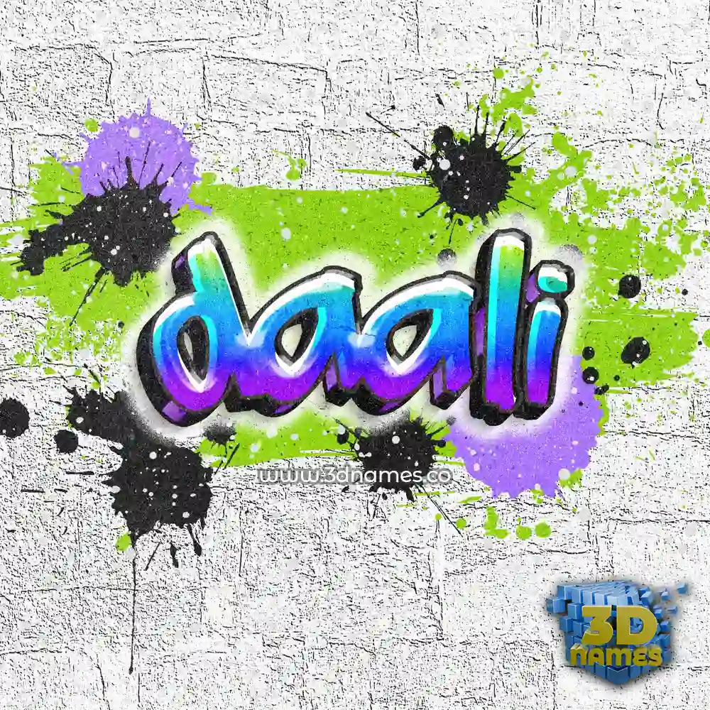 daali in Graffiti Grunge style - 3D name wallpaper