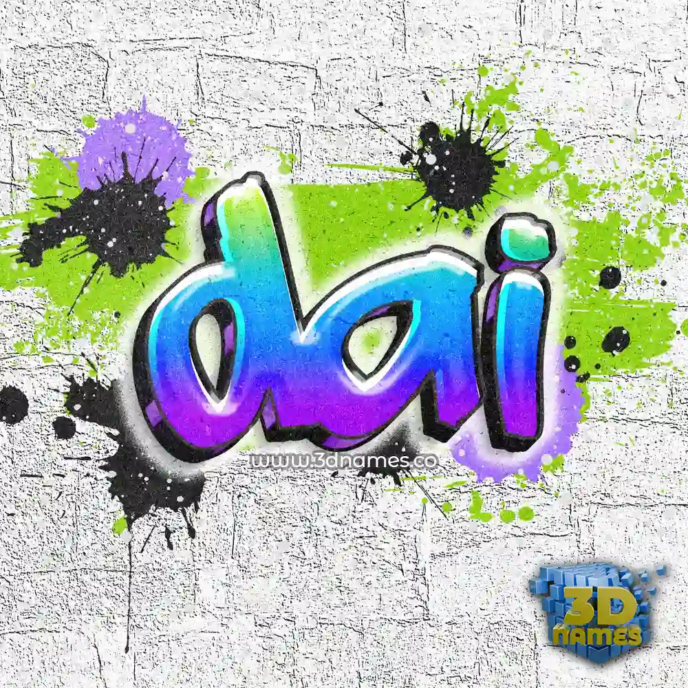 dai in Graffiti Grunge style - 3D name wallpaper