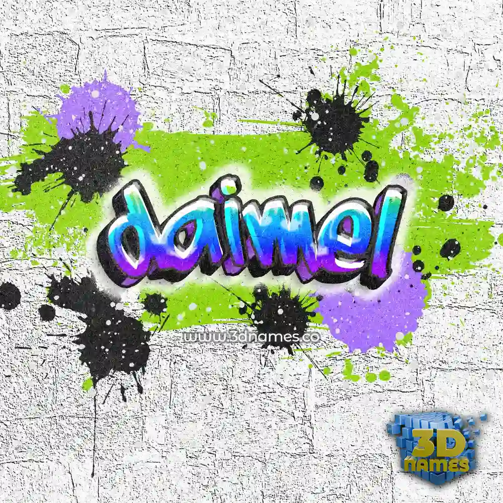 daimel in Graffiti Grunge style - 3D name wallpaper
