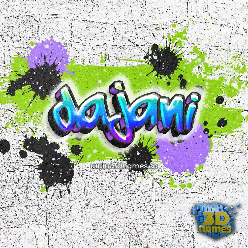 dajani in Graffiti Grunge style - 3D name wallpaper